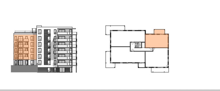 Fasade og plan - Type B32